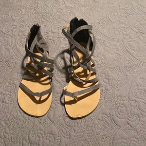Gray sandals